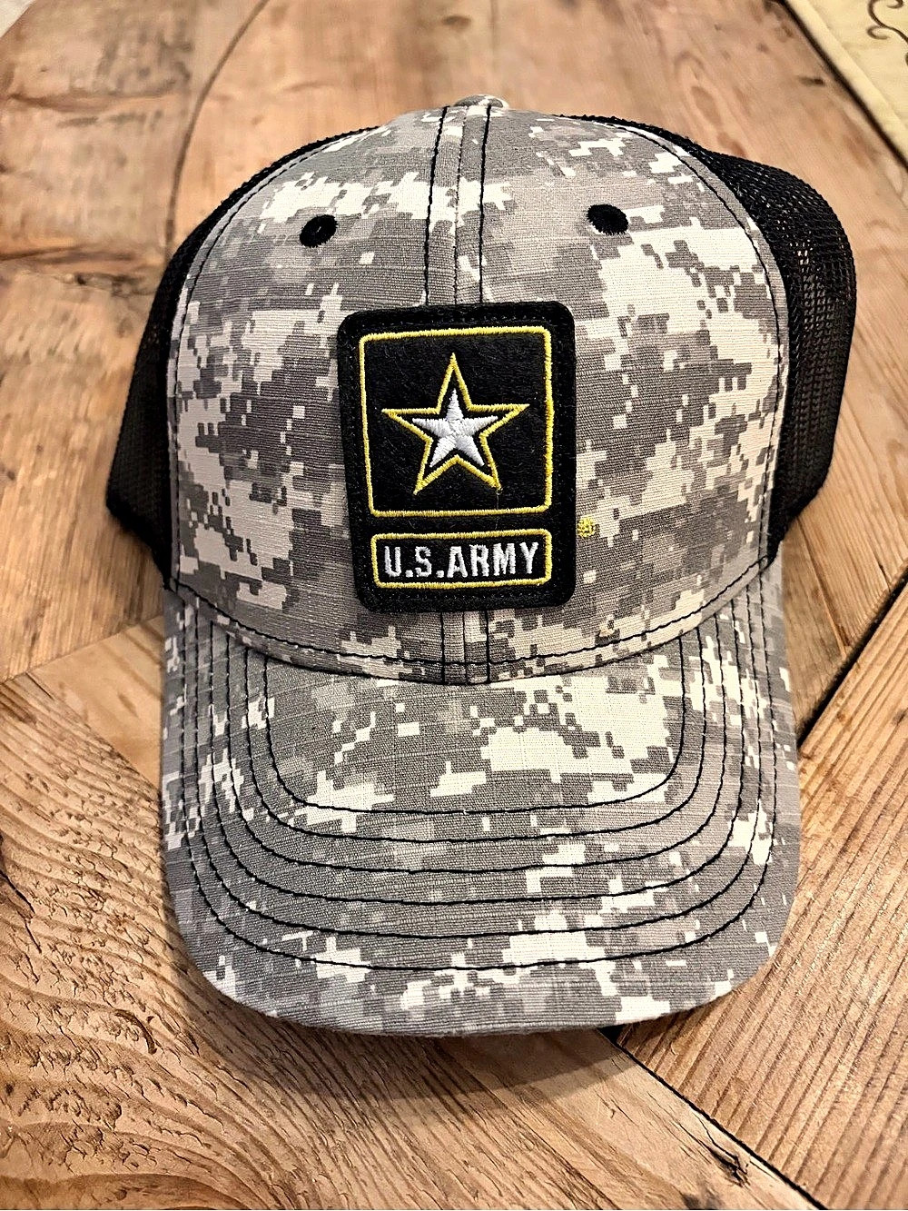 Bioworld U.S. Army Digital Camo Trucker Hat Gray & Black